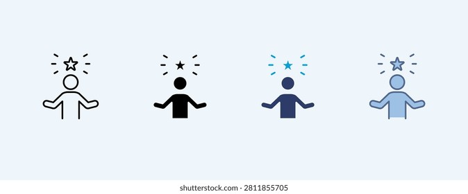 Personal Growth Multiple Icon Illustration Vector