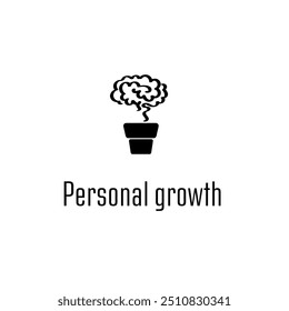 personal growth text on white background