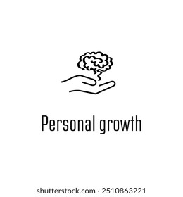 personal growth text on white background