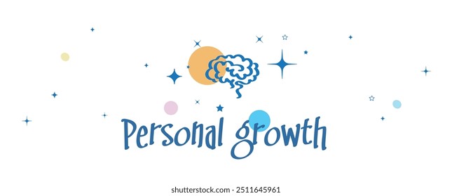 personal growth text on white background