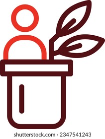 Personal Growth Thick Line Two Color Icons For Personal And Commercial Use.
