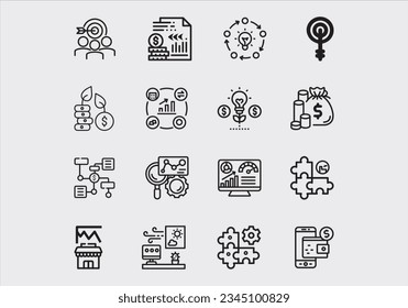 Crecimiento personal - conjunto de iconos de vector de línea delgada. Pixel perfecto. Trazo editable. El conjunto contiene iconos: Liderazgo, aprendizaje, carrera profesional, habilidad, motivación, ascenso, ganadora, éxito, competencia, liderazgo de