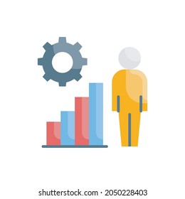 Personal Growth vector flat icon style illustration. EPS 10 file