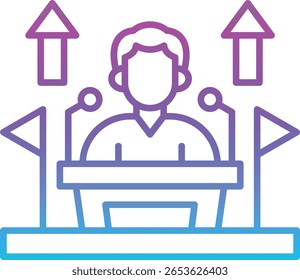 Personal growth vector icon. Can be used for printing, mobile and web applications.
