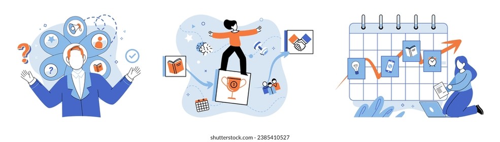 Personal growth. Vector illustration. Embarking on journey self discovery helps you find yourself and fosters personal growth The personal growth concept highlights importance continuous self
