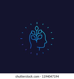 personal growth vector line icon