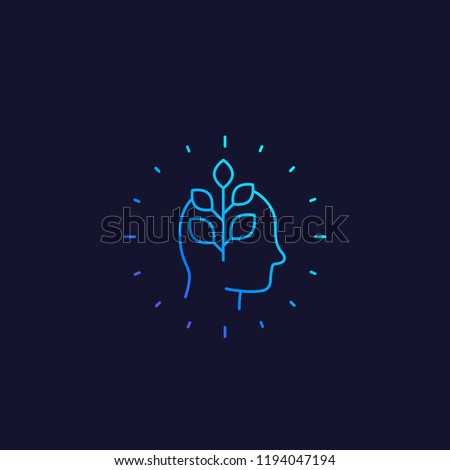 personal growth vector line icon