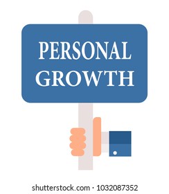Personal growth.  White background.
