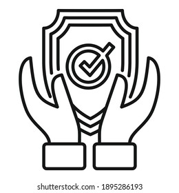 Personal guard icon. Outline personal guard vector icon for web design isolated on white background