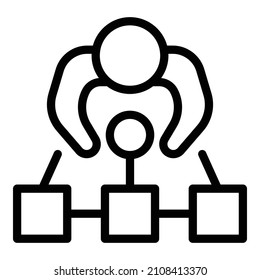 Personal guard position icon. Outline personal guard position vector icon for web design isolated on white background