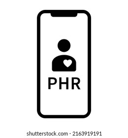 Personal Health Record Or PHR Patient Portal Flat Vector Icon For Healthcare Apps And Websites