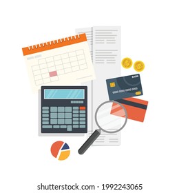 Personal home finance taxes and payments concept