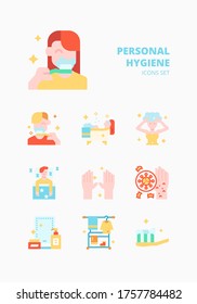PERSONAL HYGIENE Icon für Webseiten, Anwendungen, Karten, Druck, soziale Medien, Beiträge etc.


