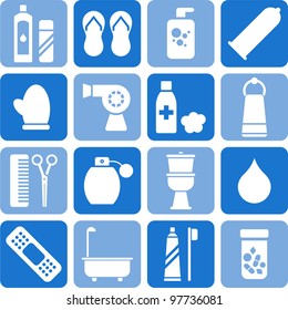 Personal hygiene icons