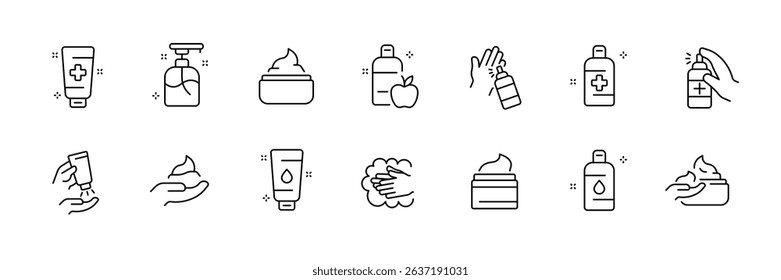 Personal hygiene and skincare icons for design and conceptual use