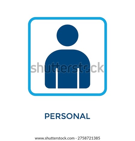 Personal Icon Dual Tone Style. Vector Illustration For Graphic Design