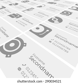 Personal id card collection. Design template