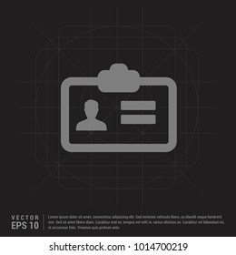 Personal ID Card Icon - Black Creative Background