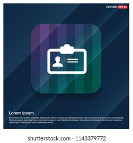 Personal id card icon - vector icon