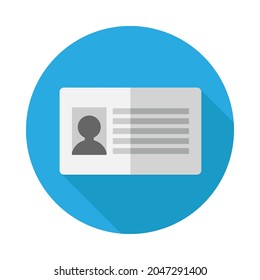 Personal id icon flat design