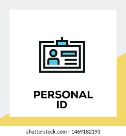 PERSONAL ID AND ILLUSTRATION ICON CONCEPT