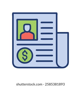 Personal identification document showing financial crisis effects