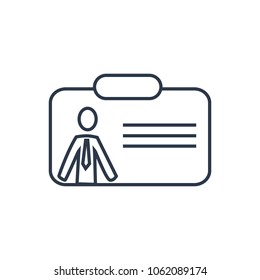 Personal identification icon. Isolated id card and personal identification icon line style. Premium quality vector symbol drawing concept for your logo web mobile app UI design.