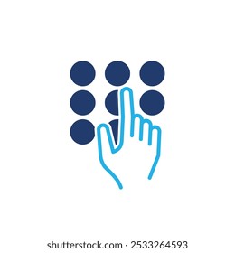 personal identification number colored icon vector design good for web or mobile app