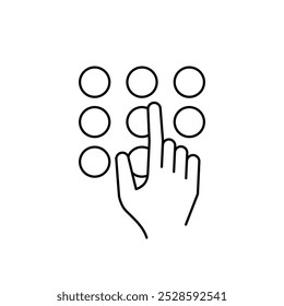 personal identification number thin outline icon vector design good for web or mobile app