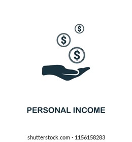 Personal Income creative icon. Simple element illustration. Personal Income concept symbol design from personal finance collection. Can be used for mobile and web design, apps, software, print.