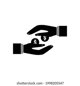 Icono fijo de ingresos personales. Guardar el vector de diseño de icono plano de dinero.