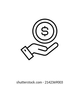 personal income icon in vector. logotype
