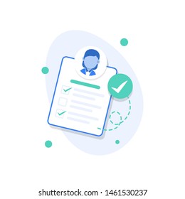 Personal info data, user or profile card details symbol