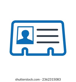 Información Personal Icono Azul plano Isolación En La Ilustración Del Vector De Fondo Blanco | Iconos de Seo