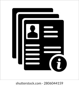 Personal Info Icon, vector graphics