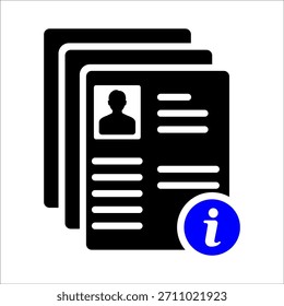 Diseño de Ilustración vectorial de íconos de información personal