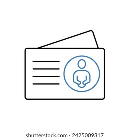 icono de línea de concepto de información personal. Ilustración de elemento simple. concepto de información personal esquema símbolo diseño.