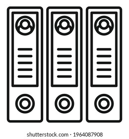 Personal information folder icon. Outline Personal information folder vector icon for web design isolated on white background