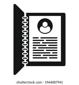 Personal information form icon. Simple illustration of Personal information form vector icon for web design isolated on white background