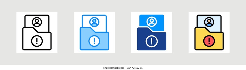 Personal Information Icon Collection Set Multiple Style