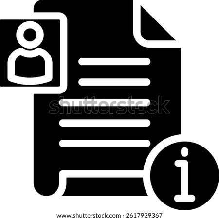 Personal Information Icon Glyph Vector Illustration