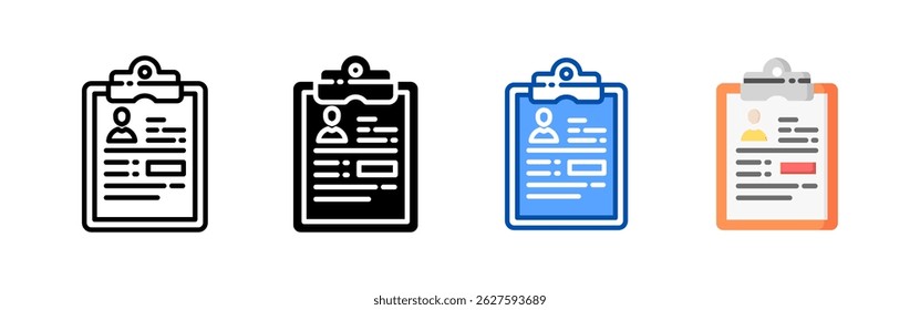 Paquete de conjunto de iconos de información personal. Colección de iconos de estilo múltiple perfecta para Sitios web, App y presentaciones. Colección de icono de Vector simple
