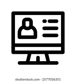 personal information icon. vector line icon for your website, mobile, presentation, and logo design.