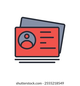 personal information icon. vector.Editable stroke.linear style sign for use web design,logo.Symbol illustration.