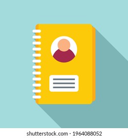 Personal information notebook icon. Flat illustration of Personal information notebook vector icon for web design