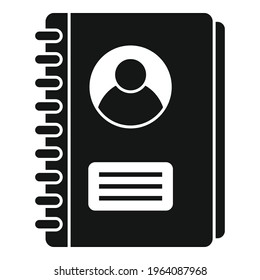Personal information notebook icon. Simple illustration of Personal information notebook vector icon for web design isolated on white background