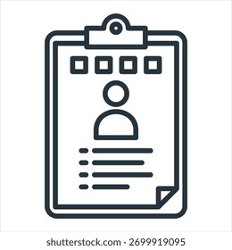 Ilustração do vetor de ícone de estrutura de tópicos de informações pessoais