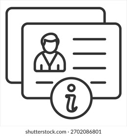 Ilustração do vetor de ícone de estrutura de tópicos de informações pessoais