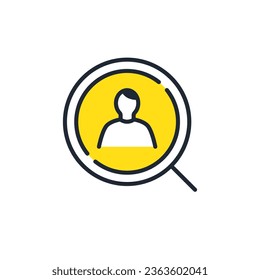 Personal information simple vector icon illustration material