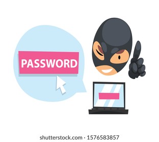 Personal Information Theft Vector Illustration. Digital Privacy and Data Storage